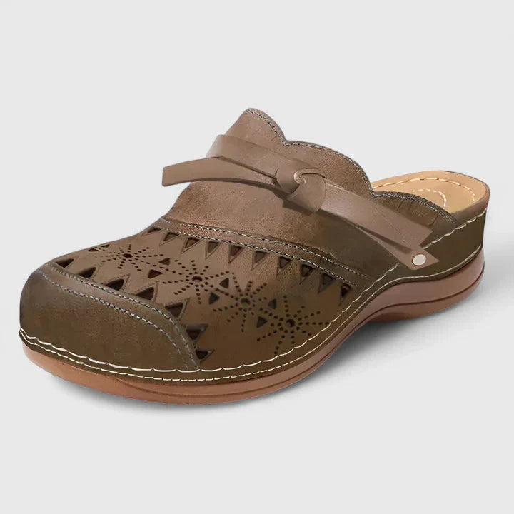 Aurelia | Brown Cutout Elegant Sandals