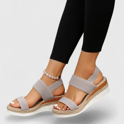 Alethea | Black Strappy Orthopedic Sandals