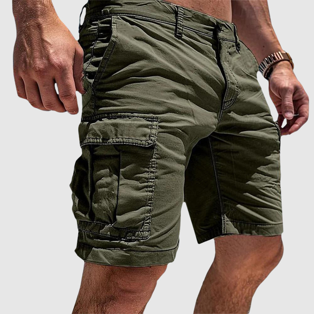 Beckett | Men's Light Grey Cargo Pocket Casual Knee Length Shorts