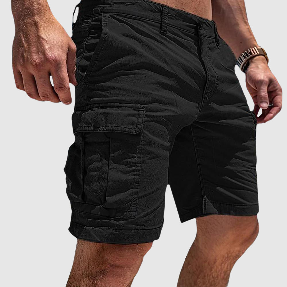 Beckett | Men's Light Grey Cargo Pocket Casual Knee Length Shorts