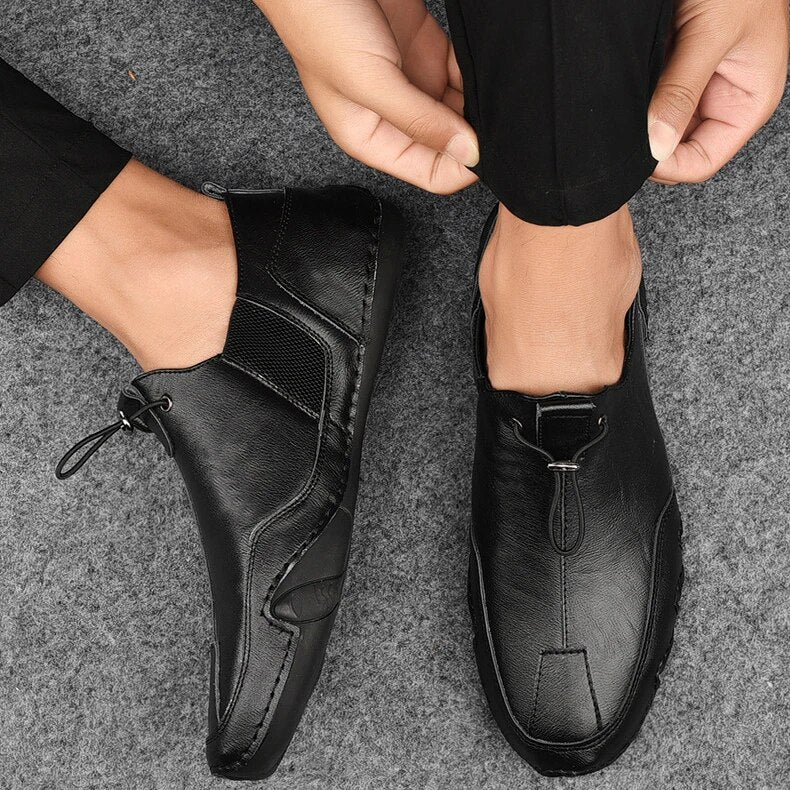 Beckett | Men's Suede Slip-On Loafers in Cream