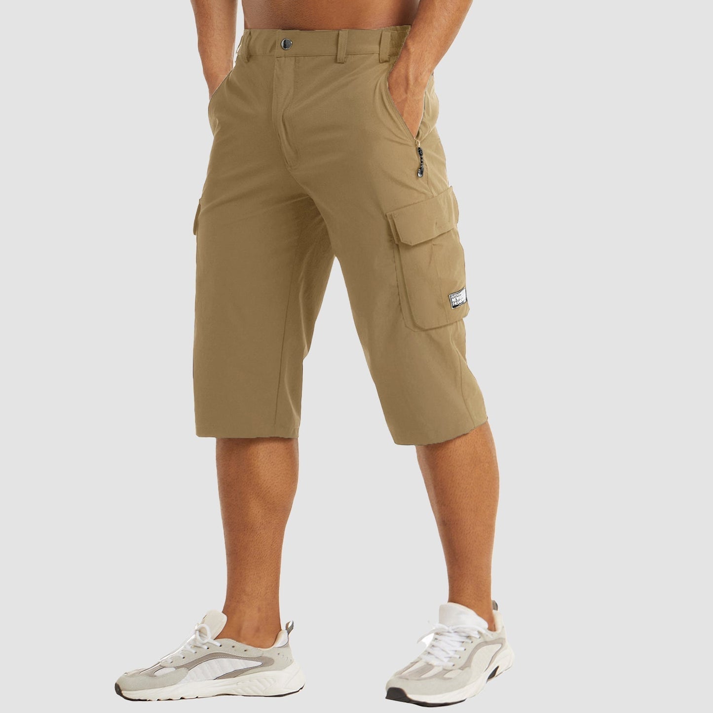 Sutton | Men's Cargo Pocket Casual Knee Length Shorts in Dark Navy