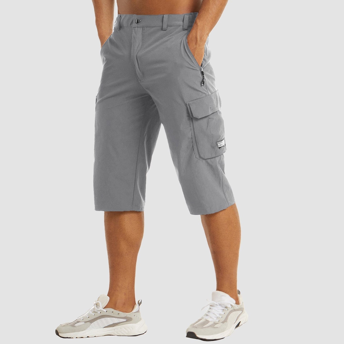 Sutton | Men's Cargo Pocket Casual Knee Length Shorts in Dark Navy