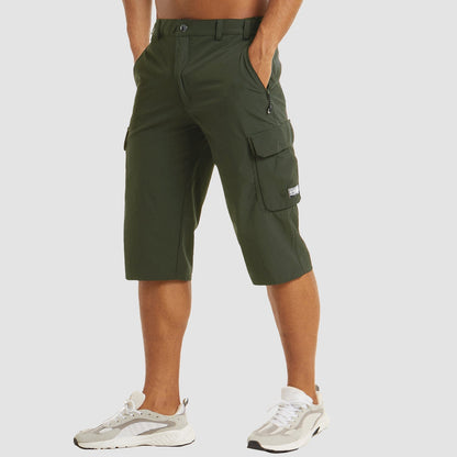 Sutton | Men's Cargo Pocket Casual Knee Length Shorts in Dark Navy