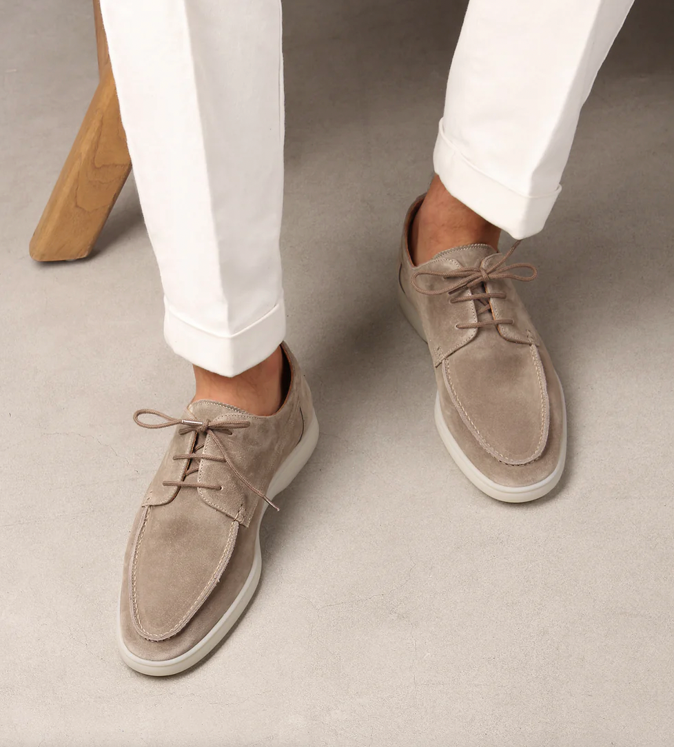 Beckett | Men's Lace Up Suede Casual Walking Shoes in Navy
