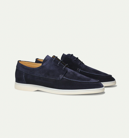Beckett | Men's Lace Up Suede Casual Walking Shoes in Navy