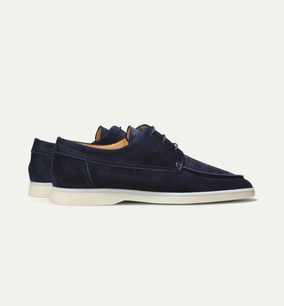 Beckett | Men's Lace Up Suede Casual Walking Shoes in Navy