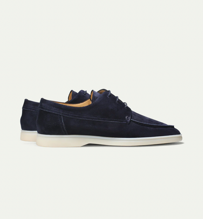 Beckett | Men's Lace Up Suede Casual Walking Shoes in Navy