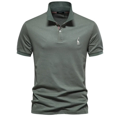 Beckett | Men's Short Sleeve Button Polo Shirt in Mauve