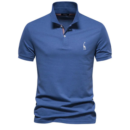 Beckett | Men's Short Sleeve Button Polo Shirt in Mauve
