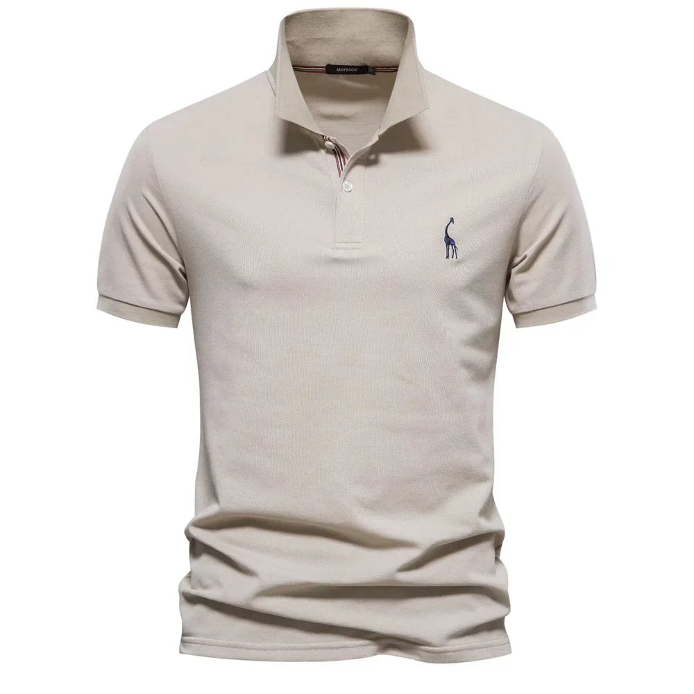 Beckett | Men's Short Sleeve Button Polo Shirt in Mauve