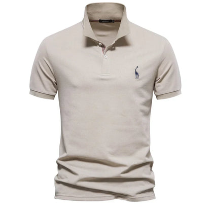 Beckett | Men's Short Sleeve Button Polo Shirt in Mauve