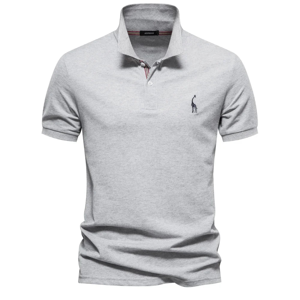 Beckett | Men's Short Sleeve Button Polo Shirt in Mauve