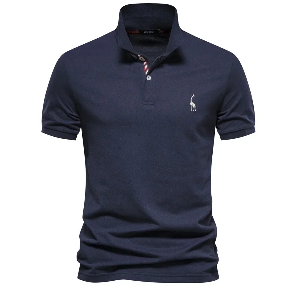 Beckett | Men's Short Sleeve Button Polo Shirt in Mauve