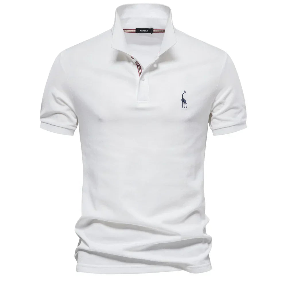 Beckett | Men's Short Sleeve Button Polo Shirt in Mauve