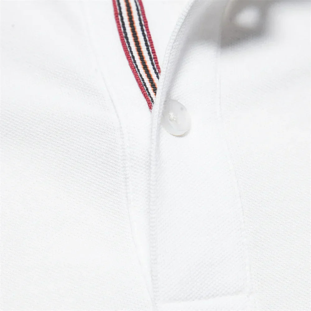 Beckett | Men's Short Sleeve Button Polo Shirt in Mauve