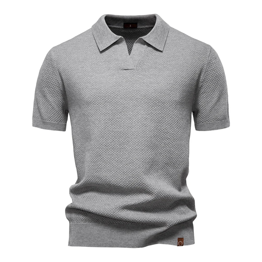 Beckett | Men's Short Sleeve Classic Polo Shirt in Light Grey
