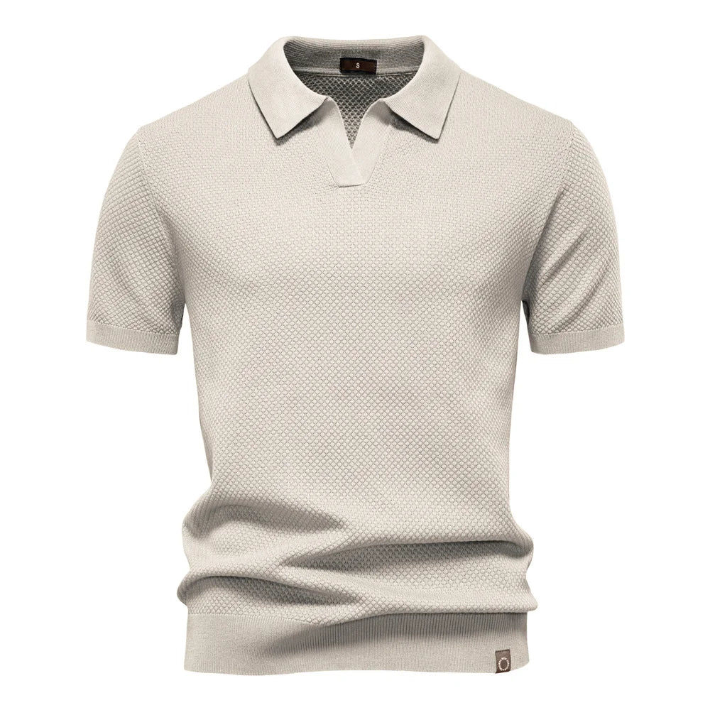 Beckett | Men's Short Sleeve Classic Polo Shirt in Light Grey