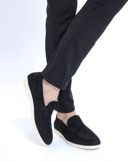 Asher | Men's Casual Slip On Comfort Loafer in Suede Beige