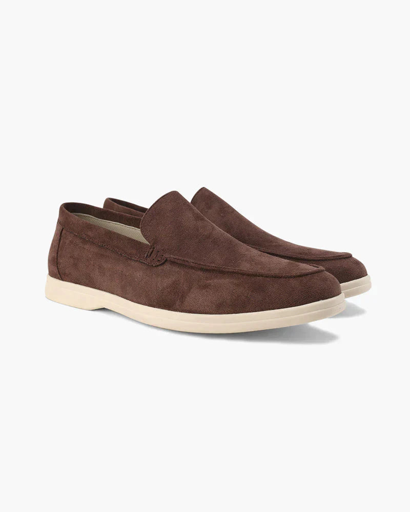 Asher | Men's Casual Slip On Comfort Loafer in Suede Beige