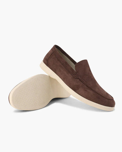 Asher | Men's Casual Slip On Comfort Loafer in Suede Beige