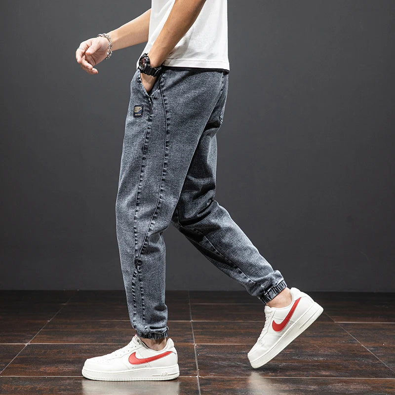 Kai | Light Wash Men's Drawstring Jogger Fit Casual Jeans Pants