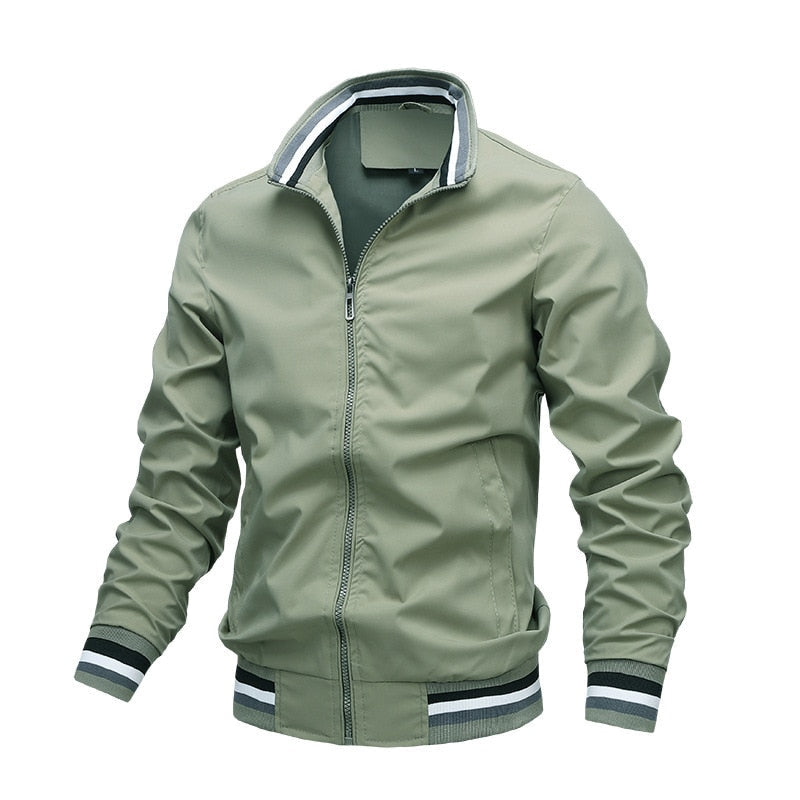 Beckett | Men's Zip Up Casual Classic Bomber Jacket in Black