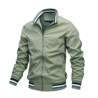 Beckett | Men's Zip Up Casual Classic Bomber Jacket in Black