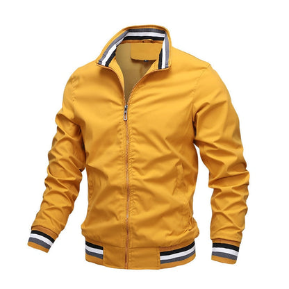 Beckett | Men's Zip Up Casual Classic Bomber Jacket in Black