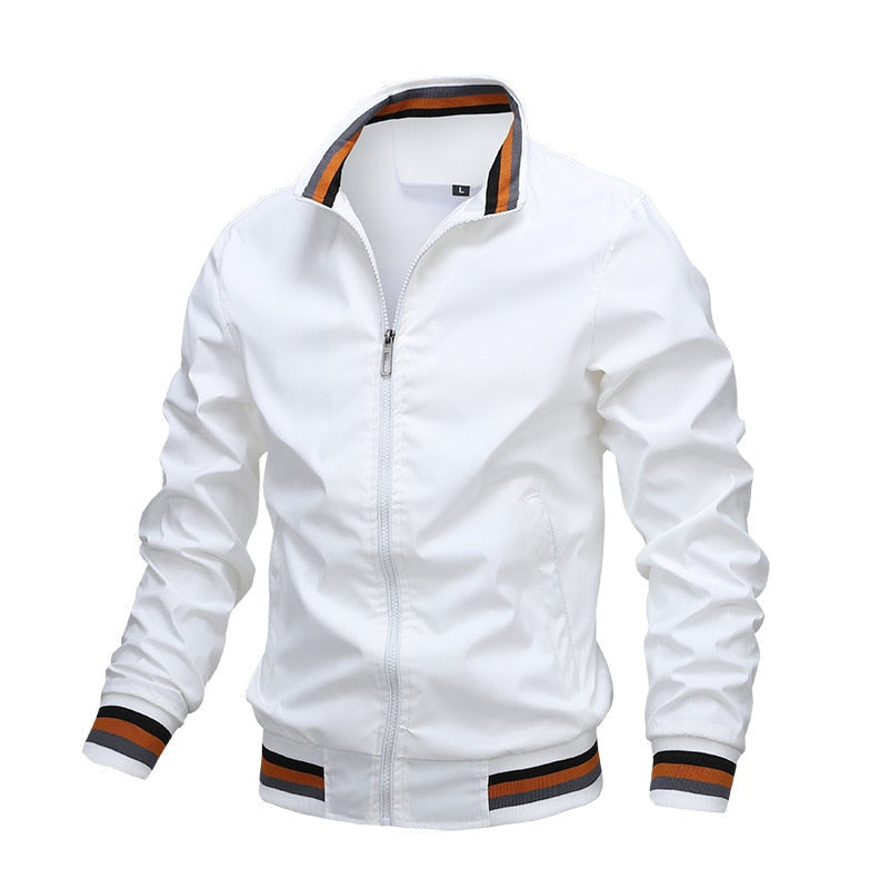 Beckett | Men's Zip Up Casual Classic Bomber Jacket in Black