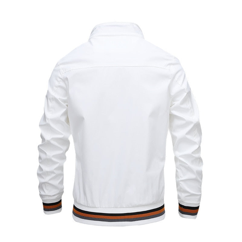 Beckett | Men's Zip Up Casual Classic Bomber Jacket in Black