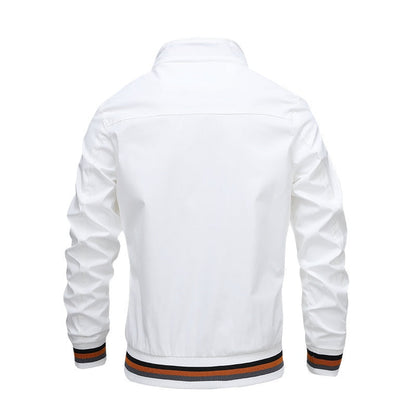 Beckett | Men's Zip Up Casual Classic Bomber Jacket in Black