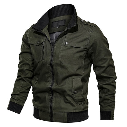 Kairos | Tan Luxury Zip Up Casual Bomber Jacket for Men