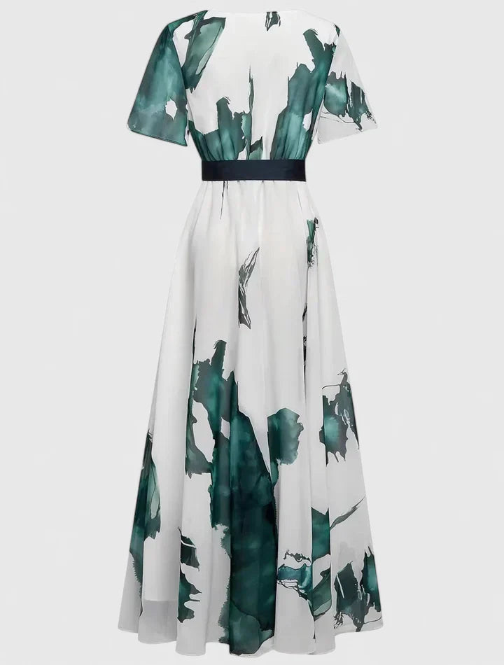 Calanthir | Elegant Green Marble Sophisticated Dress