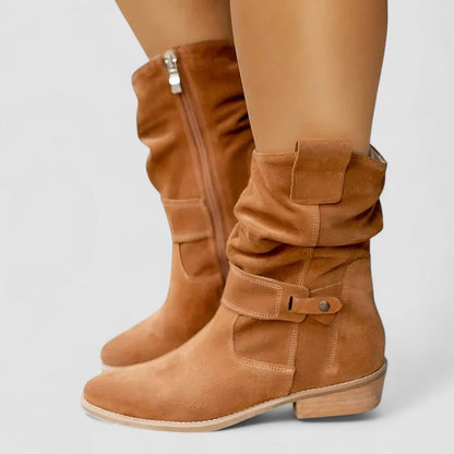 Astrid | Beige Suede Supportive Orthopedic Boots