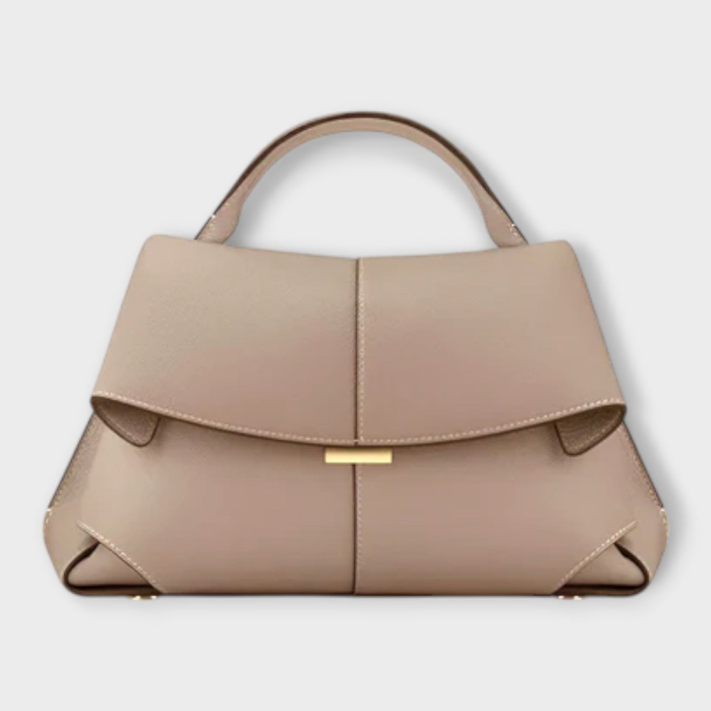 Calantha | Women’s Classic Top Handle Handbag in Black Leather