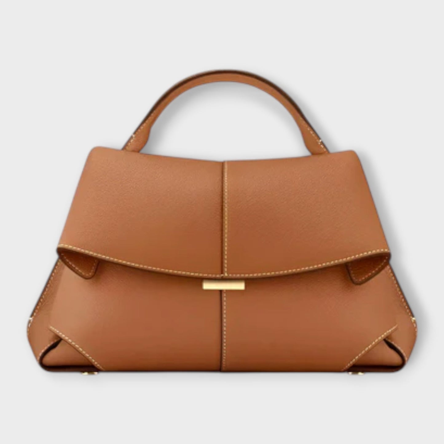 Calantha | Women’s Classic Top Handle Handbag in Black Leather