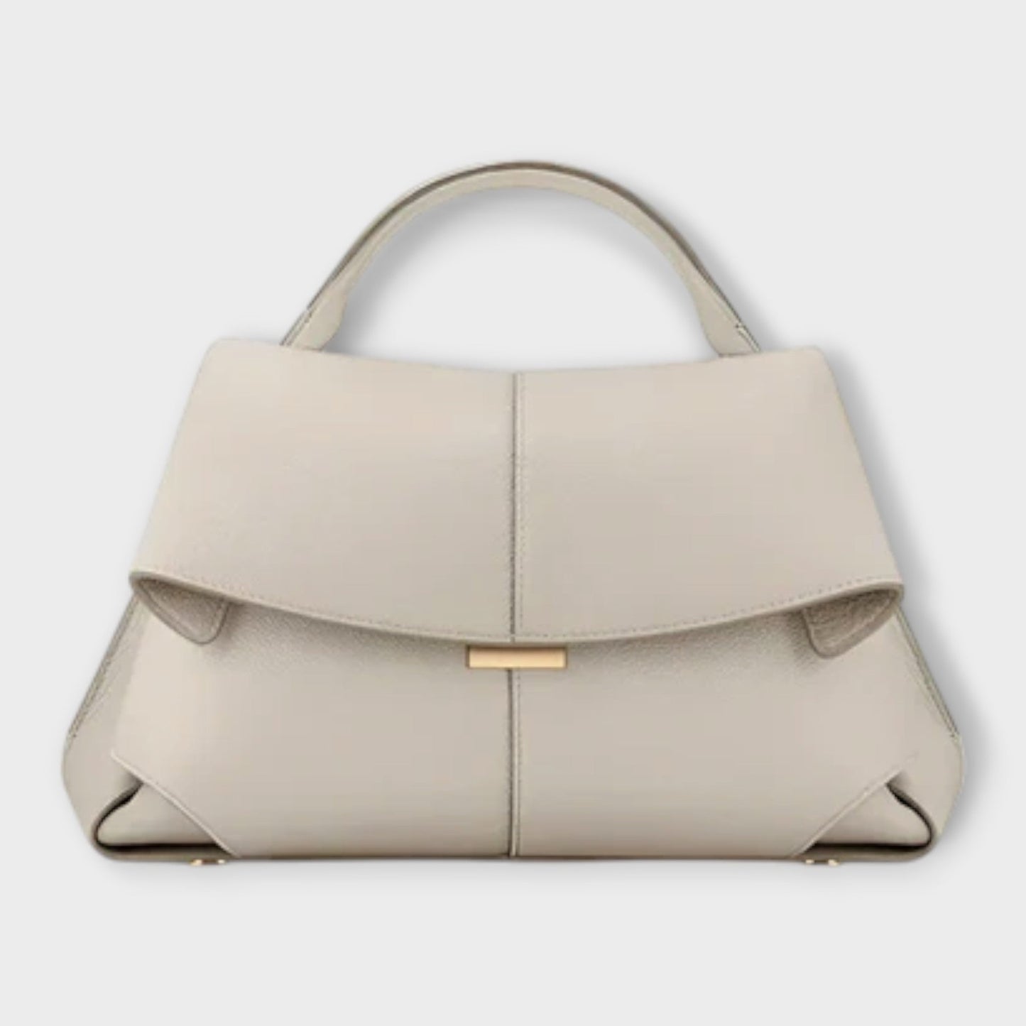 Calantha | Women’s Classic Top Handle Handbag in Black Leather