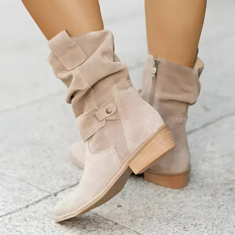 Alethea | Beige Suede Orthopedic Boots