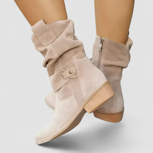Astrid | Beige Suede Supportive Orthopedic Boots