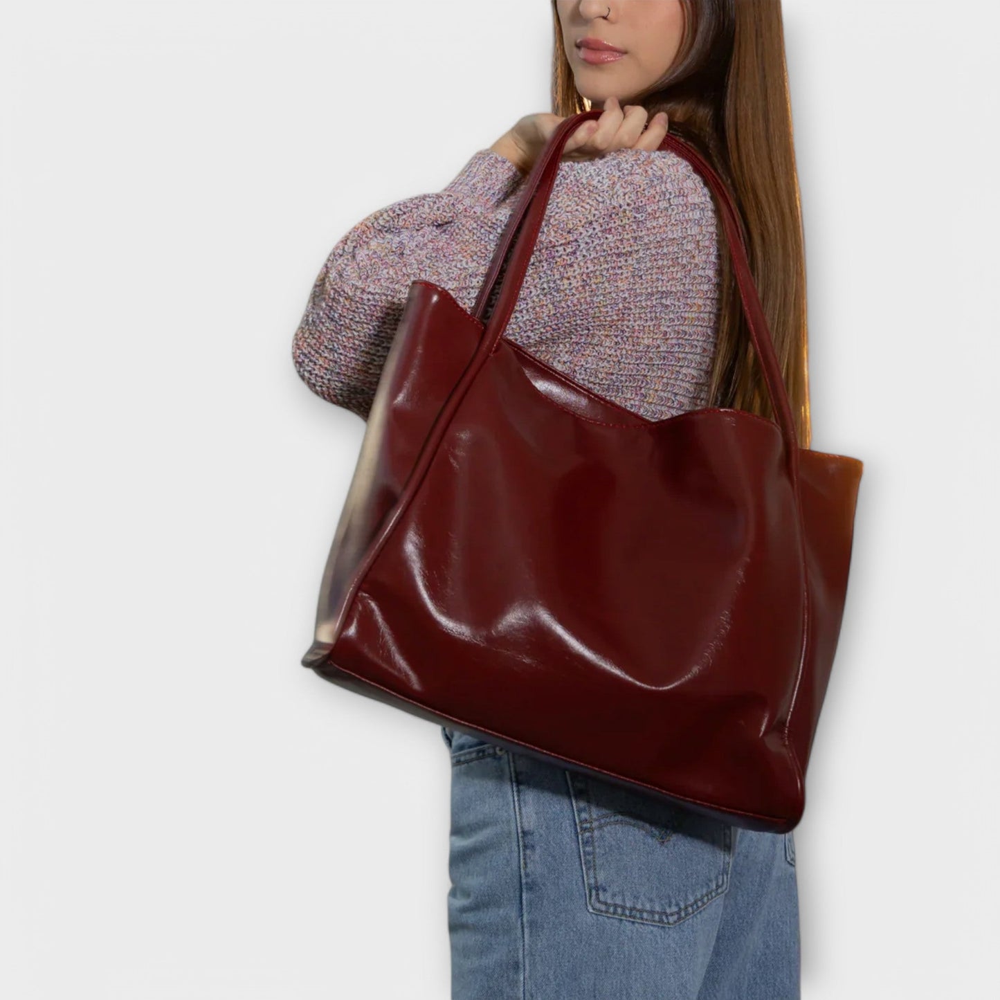 Astrid | Women’s Classic Black Leather Everyday Carry Handbag Style