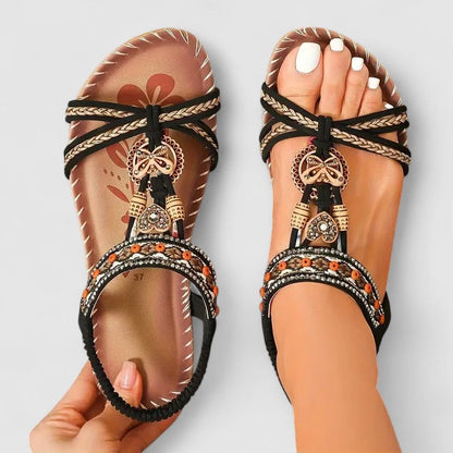 Calantha | Red Strappy Orthopedic Sandals