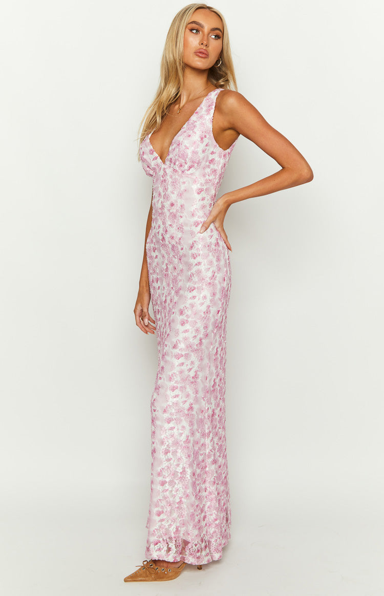 Alethea | Elegant Floral Maxi Women's Floral Wedding Guest Dress