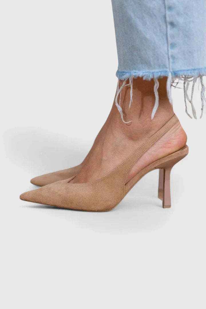 Calantha | Suede Pointed-Toe Elegant Heels