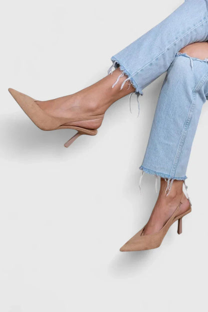 Calantha | Suede Pointed-Toe Elegant Heels