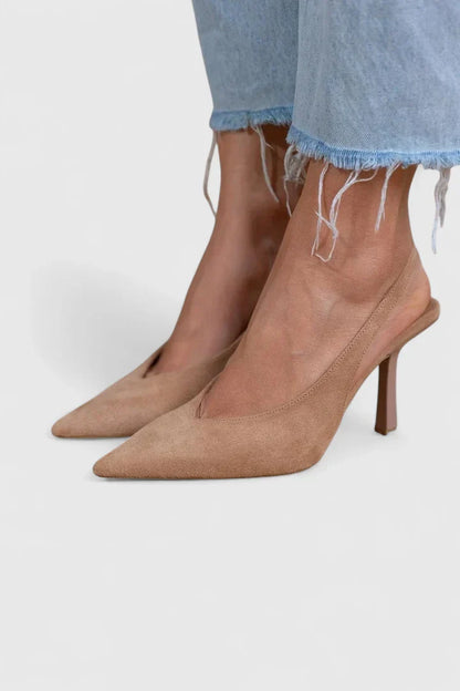Calantha | Suede Pointed-Toe Elegant Heels