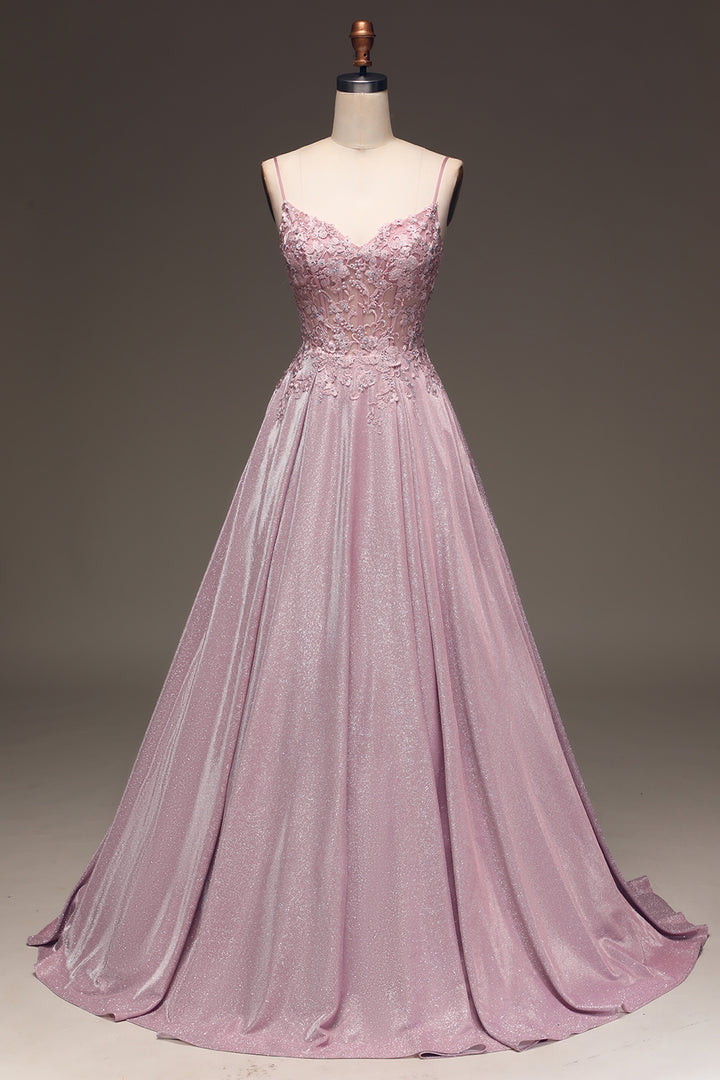 Women's Wedding Guest Blush Embellished Strapless Maxi Dress