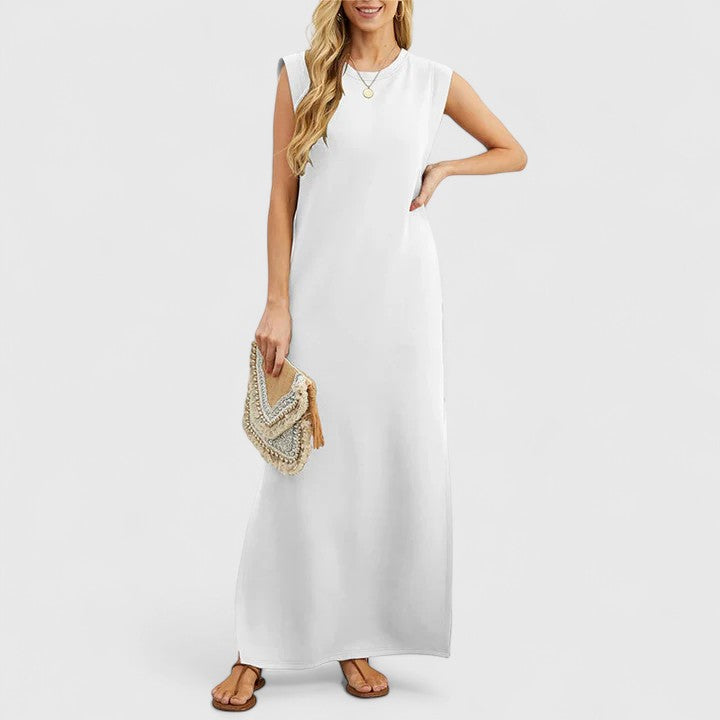 Astrid | Elegant Maxi Dress in Soft Blue