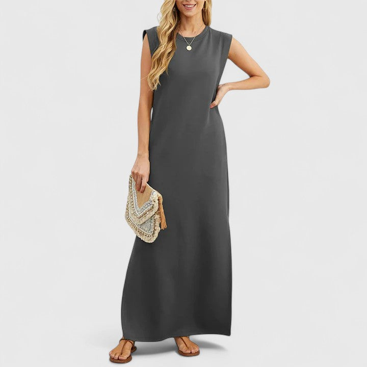 Astrid | Elegant Maxi Dress in Soft Blue