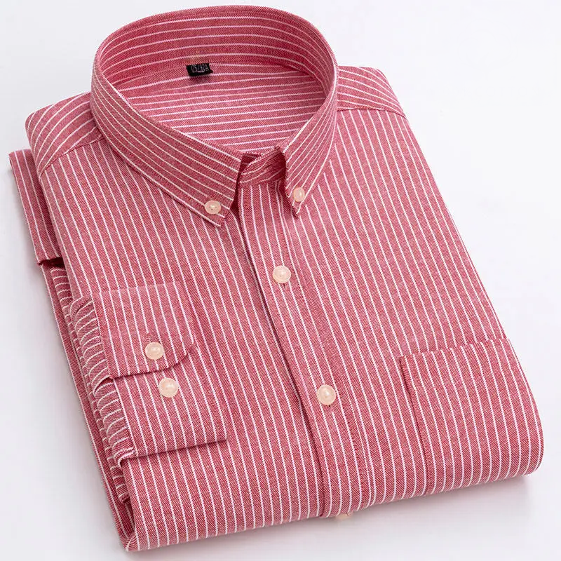 Beckett | Elegant Light Blue Modern Striped Cotton Shirt